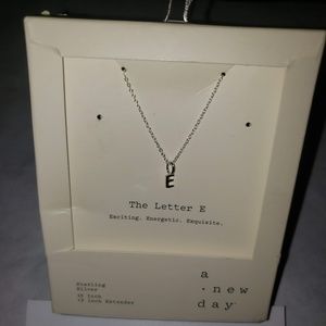 Letter E neckless Silver